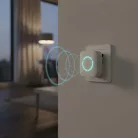 Digitális elem és vezeték nélküli csengő - Kinetic - 2 beltéri - fehér - kék LED