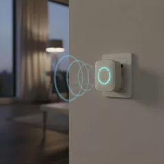   Digitális elem és vezeték nélküli csengő - Kinetic - 2 beltéri - fehér - kék LED