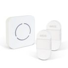 Digitális elem- és vezeték nélküli csengő - Kinetic - 2 kültéri - fehér - kék LED