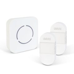   Digitális elem- és vezeték nélküli csengő - Kinetic - 2 kültéri - fehér - kék LED