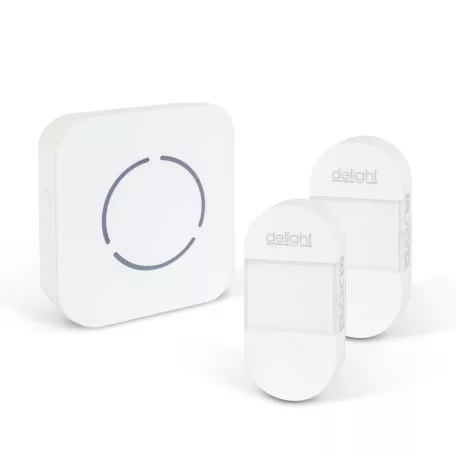 Digitális elem- és vezeték nélküli csengő - Kinetic - 2 kültéri - fehér - kék LED