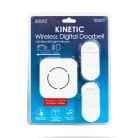 Digitális elem- és vezeték nélküli csengő - Kinetic - 2 kültéri - fehér - kék LED