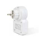 Digitális elem- és vezeték nélküli csengő - Kinetic - 220-240V AC aljzat - fehér - kék LED