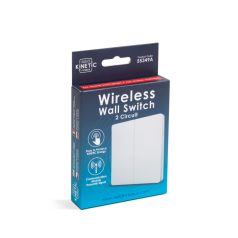 Kinetic fali kapcsoló - 433 Mhz - 2 körös - fehér - IP65