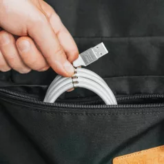 Mágneses adatkábel - "Lightning" - 2A - fehér