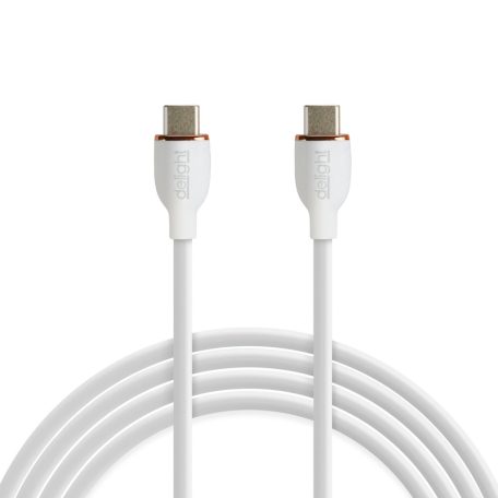 Adatkábel - Type-C / Type-C - fehér - 1 m - 3 A - 60 W