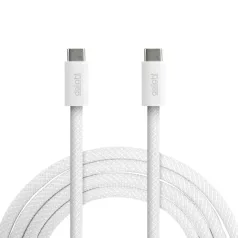   Notebook töltőkábel - adatkábel - Type-C / Type-C - fehér - 1 m - 5 A - 240 W