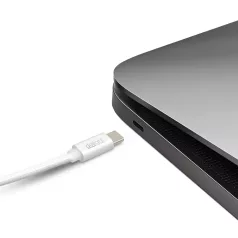   Notebook töltőkábel - adatkábel - Type-C / Type-C - fehér - 1 m - 5 A - 240 W