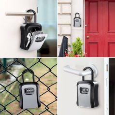   Kulcsszéf - reteszelhető akasztó - fém - 170 x 95 x 40 mm