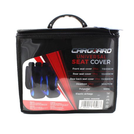 Autós üléshuzat szett - kék / fekete - 9 db-os - HSA006