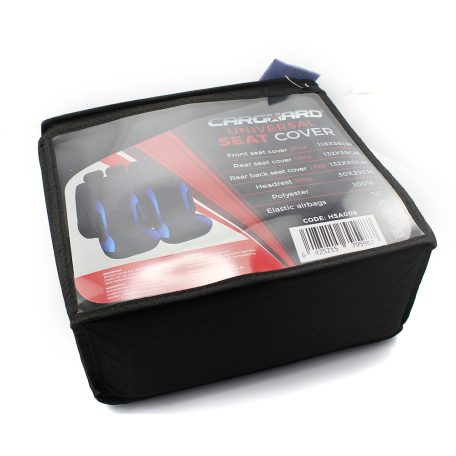 Autós üléshuzat szett - kék / fekete - 9 db-os - HSA006