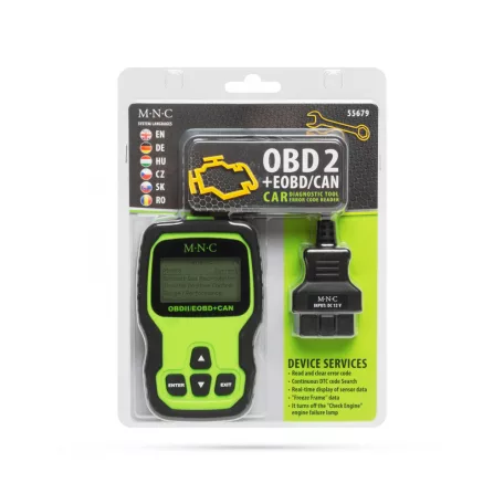 M.N.C Magyar nyelvű hibakód olvasó és tesztelő Kézi Autódiagnosztika U581 Magyar menüs OBD OBD2 EOBD+ CAN élő adat megjelenítés 55679C