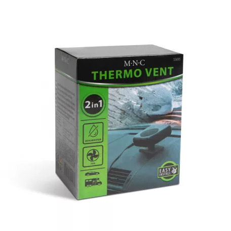 MNC Autós páramentesítő és fűtőventilátor, 12V, szivargyújtós, fekete (55695) NW új típus