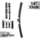 Ablaktörlő 14"/35 cm - 10 db adapterrel