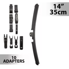 Ablaktörlő 14"/35 cm - 10 db adapterrel