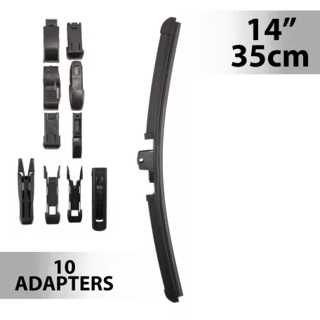 Ablaktörlő 14"/35 cm - 10 db adapterrel