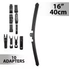 Ablaktörlő 16"/40 cm - 10 db adapterrel