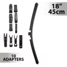Ablaktörlő 18"/45 cm - 10 db adapterrel