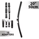 Ablaktörlő 20"/50 cm - 10 db adapterrel