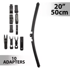 Ablaktörlő 20"/50 cm - 10 db adapterrel