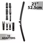 Ablaktörlő 21"/52,5 cm - 10 db adapterrel