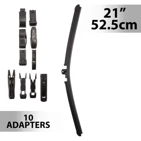 Ablaktörlő 21"/52,5 cm - 10 db adapterrel
