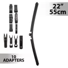 Ablaktörlő 22"/55 cm - 10 db adapterrel