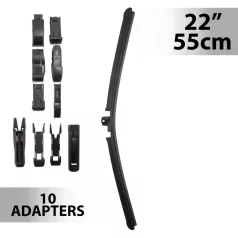 Ablaktörlő 22"/55 cm - 10 db adapterrel