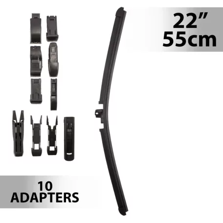 Ablaktörlő 22"/55 cm - 10 db adapterrel