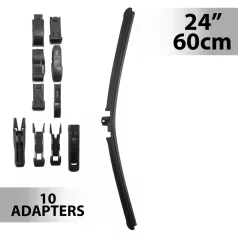 Ablaktörlő 24"/60 cm - 10 db adapterrel