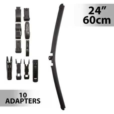 Ablaktörlő 24"/60 cm - 10 db adapterrel