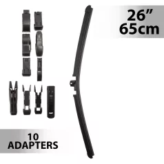 Ablaktörlő 26"/65 cm - 10 db adapterrel