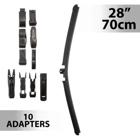 Ablaktörlő 28"/70 cm - 10 db adapterrel