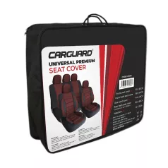   Autós üléshuzat szett - bordó / fekete - 11 db-os - HSA013