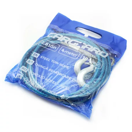 Drót vontatókötél - max. 2800 kg - 4 m