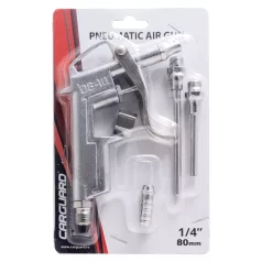   Légfúvó pisztoly - pneumatikkus - cserélhető fúvókákkal - 16/50/80 mm - 1/4"