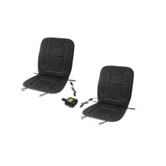   M.N.C HS-002 Ülésfűtés csomag, fűthető ülésvédő (2 ülésre) szivargyújtó elosztóval Fűthető autós ülésvédő - szivargyújtó dugókkal- fekete szabályozható intenzitással 55815b