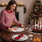 Tányér- és poháralátét - mikulásos - 8 db