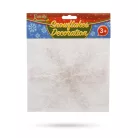 Hópehely karácsonyfadísz - csillogó - 15 cm - 6 db / csomag