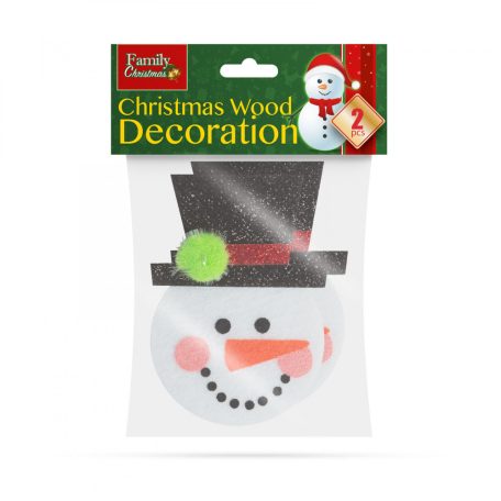 Karácsonyfadísz szett - hóember - 2 db / csomag