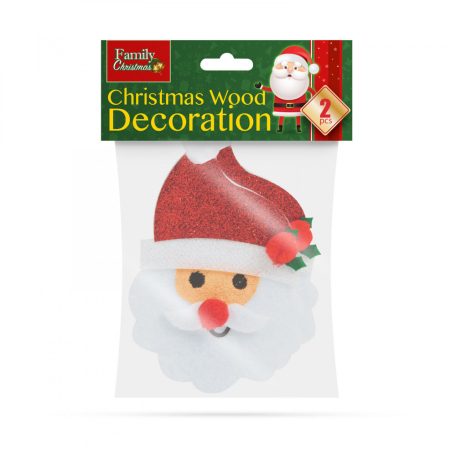 Karácsonyfadísz szett - mikulás - 2 db / csomag