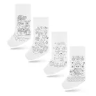 Színezhető mikulás csizma - 4 filccel - 4 féle - 41 x 21 cm