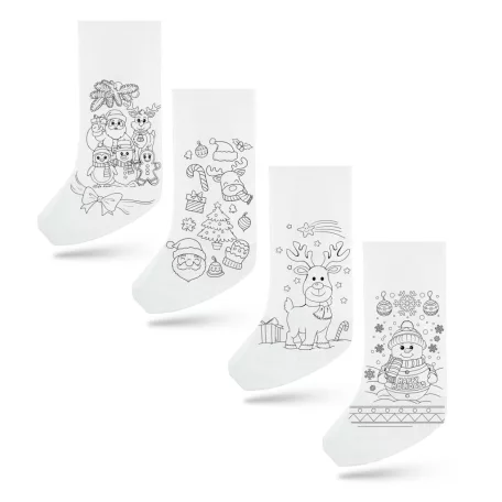 Színezhető mikulás csizma - 4 filccel - 4 féle - 41 x 21 cm