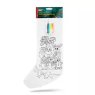 Színezhető mikulás csizma - 4 filccel - 4 féle - 41 x 21 cm