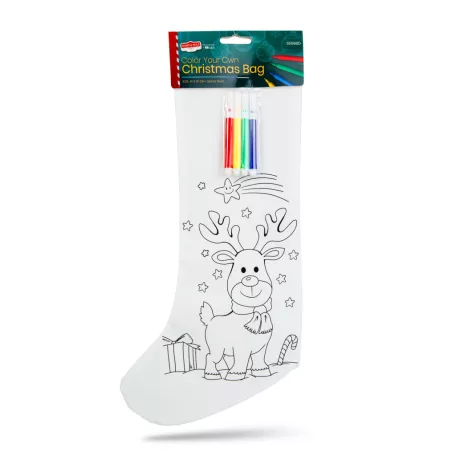 Színezhető mikulás csizma - 4 filccel - 4 féle - 41 x 21 cm