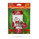 Karácsonyi asztali LED dekor - fényes talppal - csizma - 15 cm