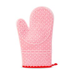   Edényfogó kesztyű szilikon borítással - 29,5 x 18,5 cm - piros