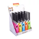 Gázgyújtó - utántölthető - több színben - 22 cm - 25 db / display