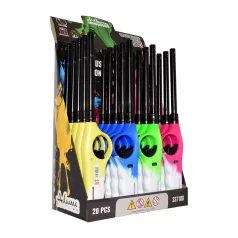   Gázgyújtó - utántölthető - több színben - 27 cm - 20 db / display