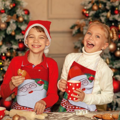 Kötény - karácsonyi - gyerek méret - 47 x 40 cm